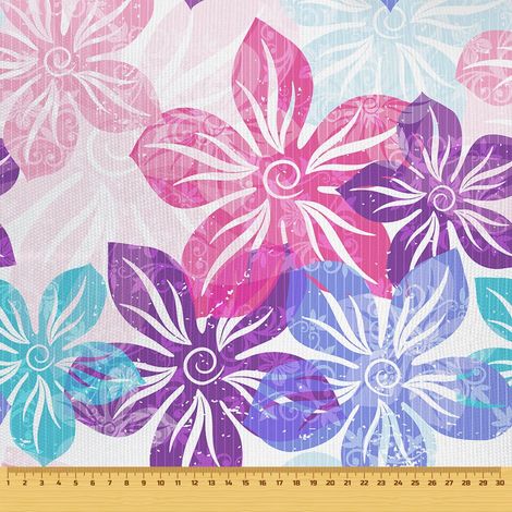 Tela Oxford decorativa para exteriores - estampado floral colorido 2 I DR064 (1/5)