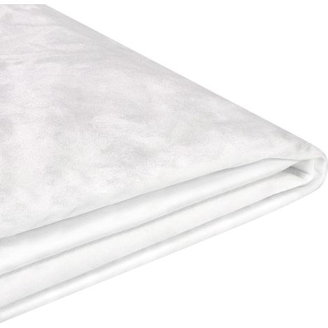 Bed Frame Cover White Velvet for Bed 180 x 200 cm Removable Washable FITOU (1/5)