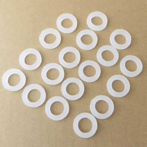 Joint d'étanchéité en silicone blanc à 4 points, joint en silicone nitrile à 6 points, joint plat en caoutchouc pour tuyau de douche et tuyau d'eau.