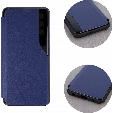Custodia a libro per Samsung Galaxy A72 blu navy + vetro 9H (1/5)