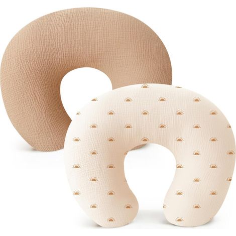 1 Taie d'oreiller d'allaitement, en coton, dimensions 17,1 × 14,4 × 5,5 cm, poids 0,27 kg, multicolore, pour allaitement et nouveau-né (1/5)