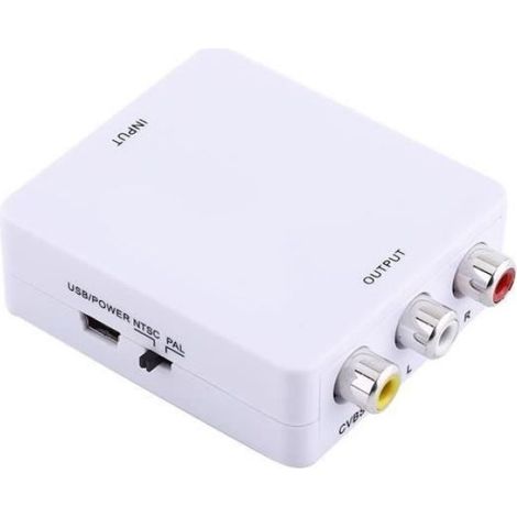 SEC Adaptateur Composite RCA AV vers HDMI, convertisseur 1080P, câble Audio et vidéo, CVBS AV, pour TV HD 85723 (1/4)