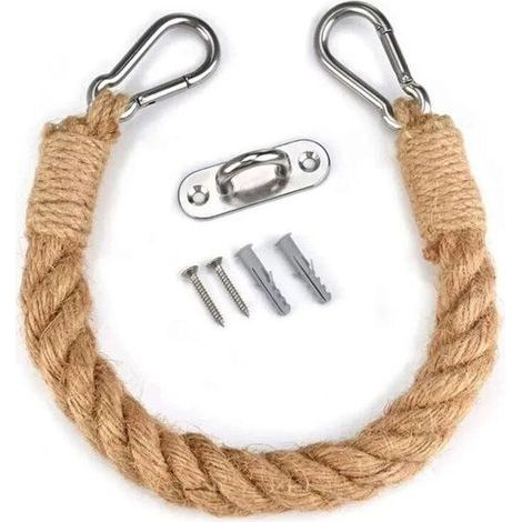 Porte-papier et porte-serviette salle de bain – Corde de chanvre industrielle naturelle – 50 cm – Style rustique et durable (1/4)