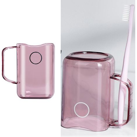 Hochwertiger Zahnbürstenbecher, Familienset für drei Personen, für Paare und den Heimgebrauch, rosa. (1/5)