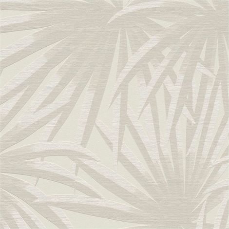Nature wallpaper wall Profhome 393381 non-woven wallpaper textured with floral ornaments matt cream light grey 5.33 m2 (1/5)