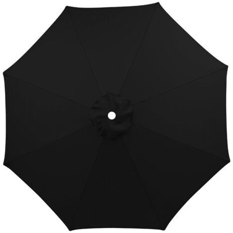 (Schwarz) 3m Sonnenschirm Ersatzbezug Wasserdicht UV-beständig Ersatzstoff Waschbar Atmungsaktiv FLITI