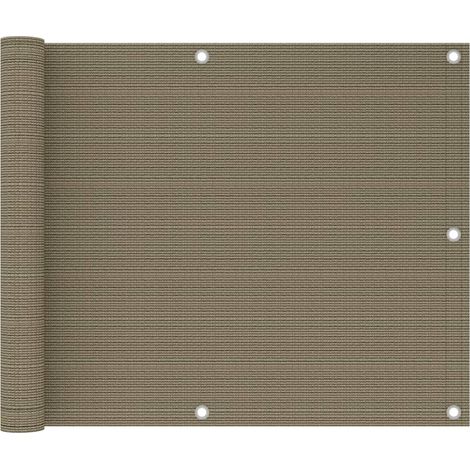 Écran de balcon Taupe 75x300 cm PEHD (1/5)