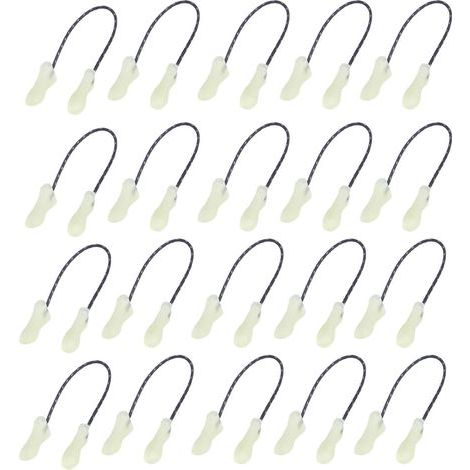 CCYKXA Pack of 20 zipper pulls for suitcases, tents, backpacks, keychains, with a light-up cord extension