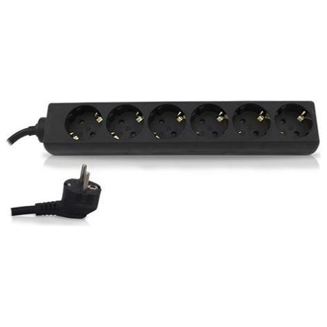 Base múltiple 6 enchufes 1.5m de cable negra GSC 0000030 (1/5)