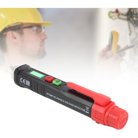 Testeur intelligent HT100P (version améliorée) pour la mesure automatique de la séquence de phases avec précision et détecteur de phase. Testeur de rotation de moteur triphasé à courant alternatif. (1/5)