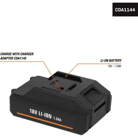 Batterie FERM 18V - 1.5Ah Li-Ion - pour CDM1120 nouveau modèle. (1/5)
