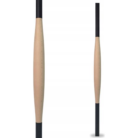 Balustre - 90 cm - Hêtre - Acier inoxydable noir - Design moderne et élégant