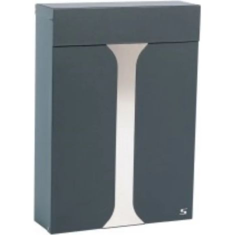 CASSETTA POSTALE S23 LAMIERA GRIGIO COVER INOX (1/2)