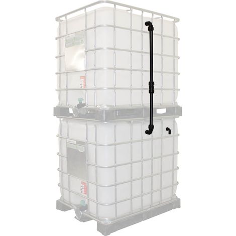 Multicuves – Kit de raccordement vertical pour 2 cuves à eau 1000 L – Trop-plein Ø32 mm – Système de connexion à compression – Polypropylène