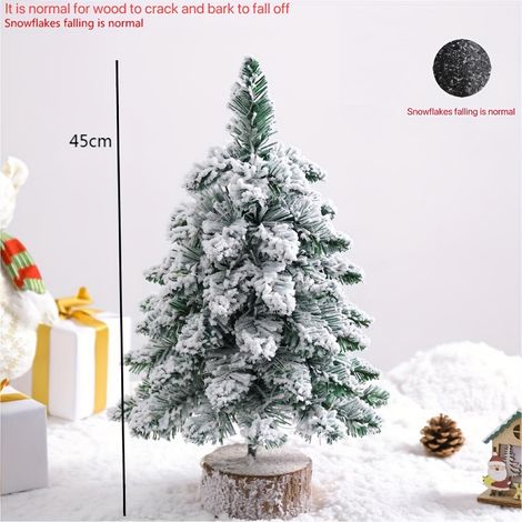 Mini sapin de Noël, blanc, vert foncé, vert émeraude et vert, PE (polyéthylène), décoration de bureau de Noël. (1/5)