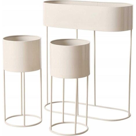 Boltze AURELA set di 3 supporti per fiori in metallo