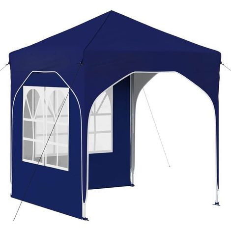 Tente de réception portable 192 x 192 x 245 cm, bleue (1/5)