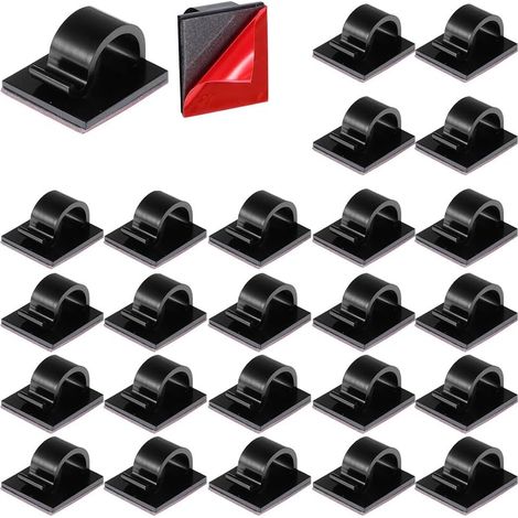 Mini attaches auto-adhésives pour câbles, lot de 50, guirlandes (1/5)