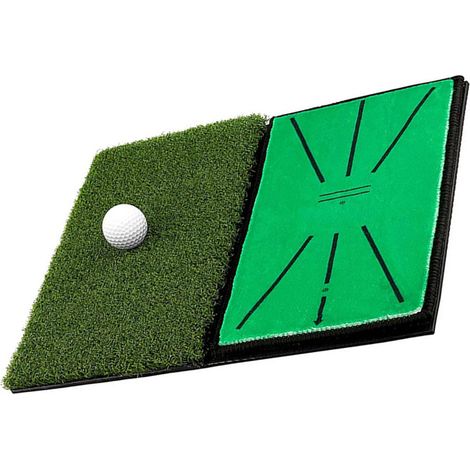 Tapis de frappe pliable et portable pour pelouse, idéal pour l'entraînement au drive, au chipping et au putting, en intérieur comme en extérieur. (1/5)