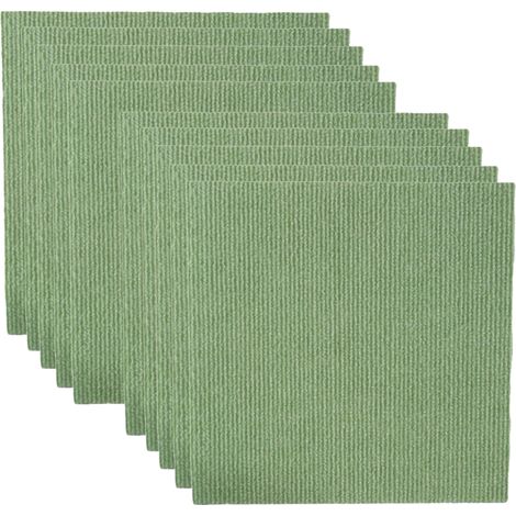 tapis de sol auto-adhésifs antidérapants-installation facile lavable pour la salle à manger intérieure 3030cm 10 pièces Vert (1/5)