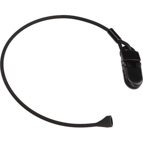 Clips pour appareils auditifs élégants et tendance en silicone, avec cordon anti-perte et protection pour appareils auditifs mono-auriculaires, noir. (1/5)