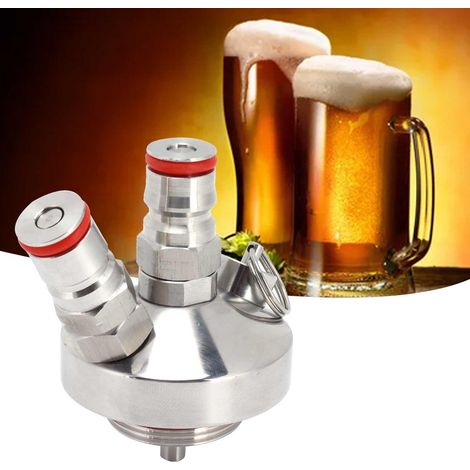 Kit de distributeur de bière pour mini-fûts, soupape de décharge à bille en acier inoxydable pour fûts de 2L/3,6L/5L (1/5)