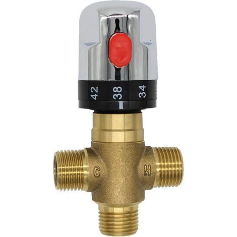 Mitigeur thermostatique solaire pour robinet de douche en laiton et cuivre (1/5)