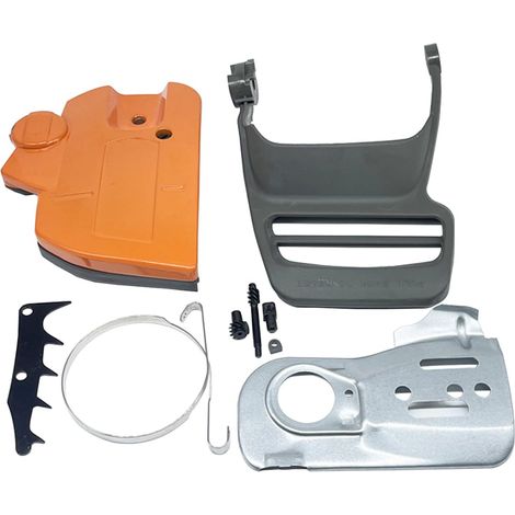 Gruppo coperchio laterale frizione e freno catena per motosega Husqvarna 445 450, pezzi di ricambio n. 544097902