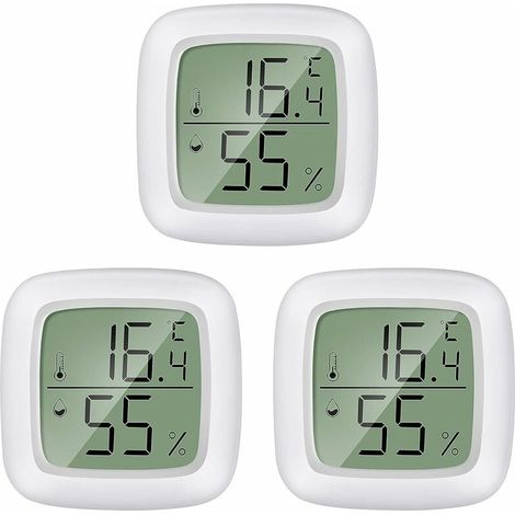 3er-Pack Mini-Digital-LCD-Thermometer-Hygrometer für Babyzimmer, Altenzimmer, Arbeitszimmer, Weinkeller usw.- (1/5)