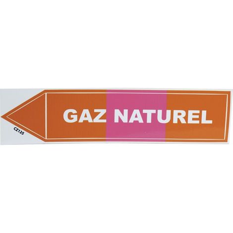 Étiquette souple adhésive gaz naturel (X 10) - DIFF