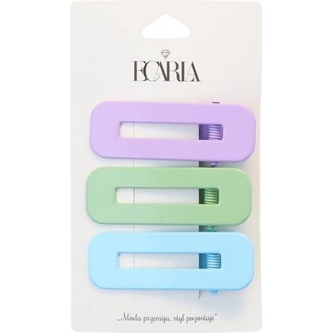 Set di fermagli per capelli grandi Ecarla, colore pastello SP307, 3 pezzi
