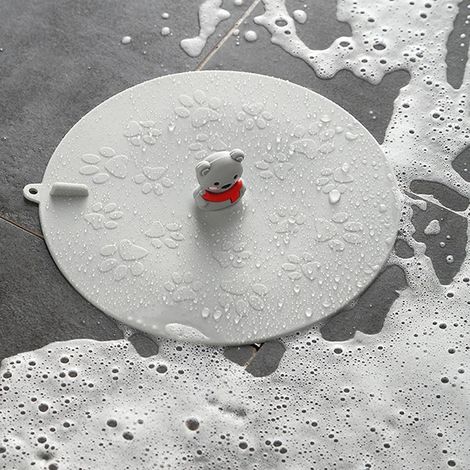 Couvercle de siphon de sol en silicone - Lot de 2 - Siphon de sol pour cuisine et salle de bain (1/5)