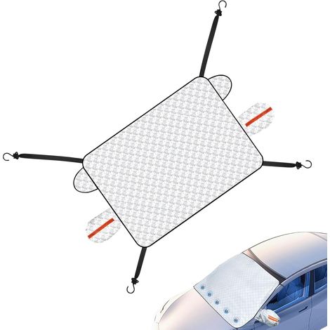 Housse Pare-Neige pour Pare-Brise - Protection Aimantée Hiver Neige Glace,Pare-Soleil Auto pour Dégivrage Utilitaire SUV Camionnette Été Hiver (1/5)