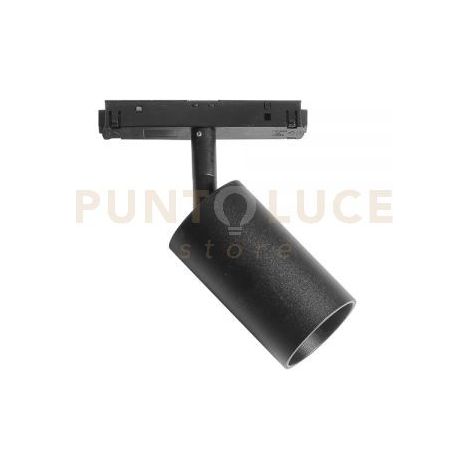 MODENA SP/G - FARETTO PROIETTORE REGOLABILE NERO PER BINARI 48V INCASTRO MAGNETICO LED 3000K 970LM 15W