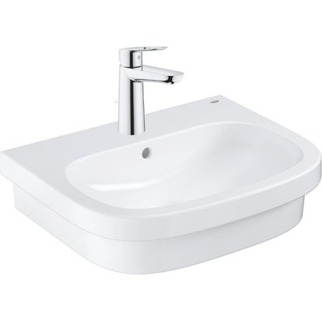GROHE Euro Lavabo sobre encimera Ceramic 60cm + Mezclador de lavabo GROHE BauLoop M Cromo (1/5)