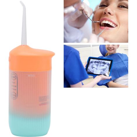 Hydropulseur buccal télescopique électrique portable, jet d'eau haute pression, blanchiment des dents et élimination du tartre S60 Orange (1/5)