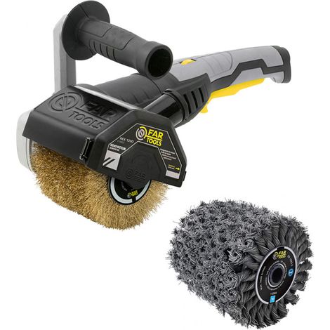 Fartools – Ponceuse excentrique 1300W – Pour bois extérieur – 2 brosses (laiton, métal) – Ø120mm – Régulateur de vitesse – Collecteur de poussière (1/5)