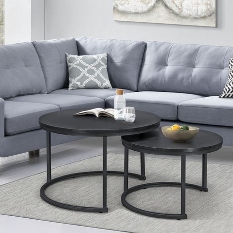 Couchtisch Christchurch 2er Set Schwarz [en.casa] (1/5)