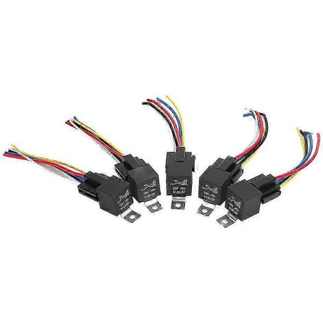 Kit de 5 supports de relais 12 V 40 A pour voiture - SPDT 5 broches, neuf (1/4)