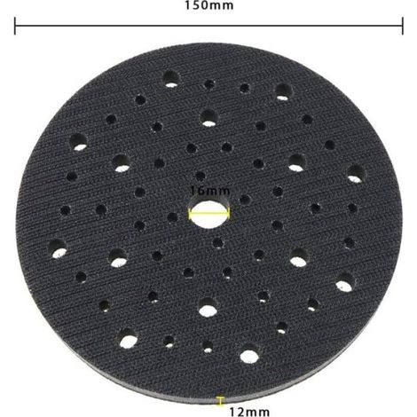 Tampon D Interface - Éponge Douce 150 mm - 53 Trous - Pour Ponceuse Orbital - Lot De 2 (1/4)