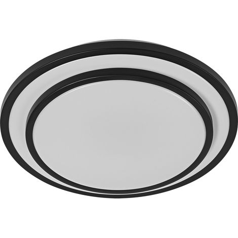OSRAM Plafonnier LED ORBIS BERLIN 300mm, noir, 16W, 2000lm, couleur de lumière blanc chaud, distribution lumineuse très homogène, longue durée de vie, module LED non remplaçable, rond, IP20, 3000K. (1/4)