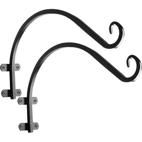1ensemble Support De Suspension Forgé Pour Plantes Muraux Pour Paniers Suspendus Lanternes Et Décorations Extérieures De Élégantes Et Pratiques (1/5)