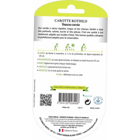 Carotte Rothild bio Les Doigts Verts
