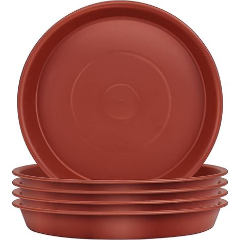 lot De 5 Brunsoucoupe Pour Pot De Fleur 25cm Rond Plateau Dessous De Pot De Fleurs En Plastique Pot Pour Plantes-pour Intrieur Et Extrieur (1/5)