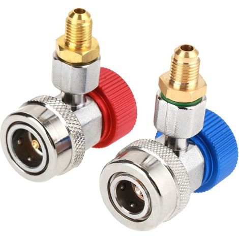 Ensemble de raccords rapides R134A ajustables pour climatisation (haute et basse pression) (1/3)