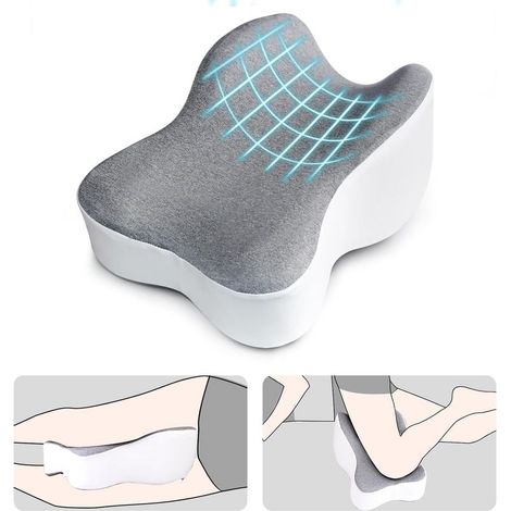 Kniekissen für Seitenschläfer, 35 cm langes Knie-Beinkissen für Seitenschläfer, glattes Kissen aus Memory-Schaum zur Ausrichtung der Wirbelsäule (1/5)