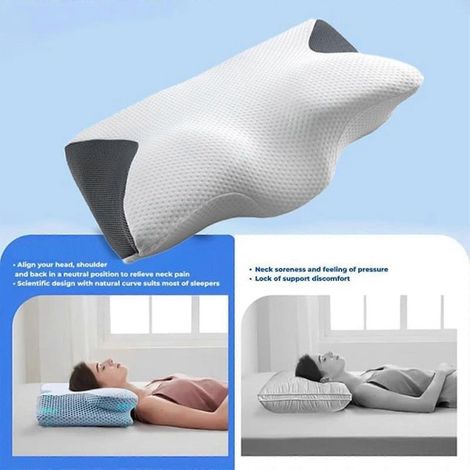 Oreiller anti-ronflement avancé - Oreiller cervical compatible avec le cou et les épaules [PB]-AquaForge (1/5)
