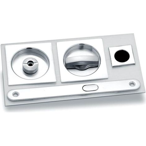 KIT PER PORTE SCORREVOLI SCRIGNO MOD. QUADRATO CROMO SATINATO (1/2)