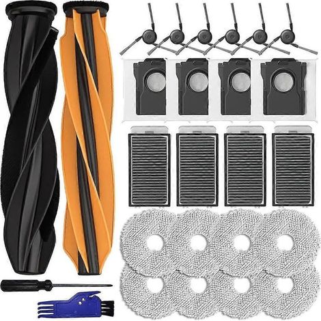 Accessoires pour aspirateur robot Dreame X50 L50 L40s Pro Ultra/Mova V50 Ultra : brosse latérale principale, filtre, lingettes de nettoyage et sac à poussière. (1/5)