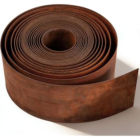 Garden Edging Outdoor Metal Flexible Garden Edging 5 m Corten Steel Garden Strip 15.5 cm High Lawn Edges Garden Decoration Rusty Easy Assembly (1/5)